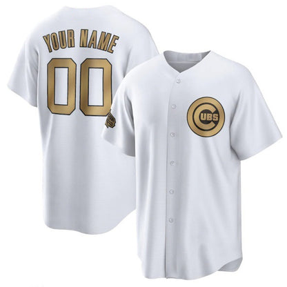 Custom Chicago Cubs Active Player White RONA 2022 All-Star Cool Base Stitched Jersey