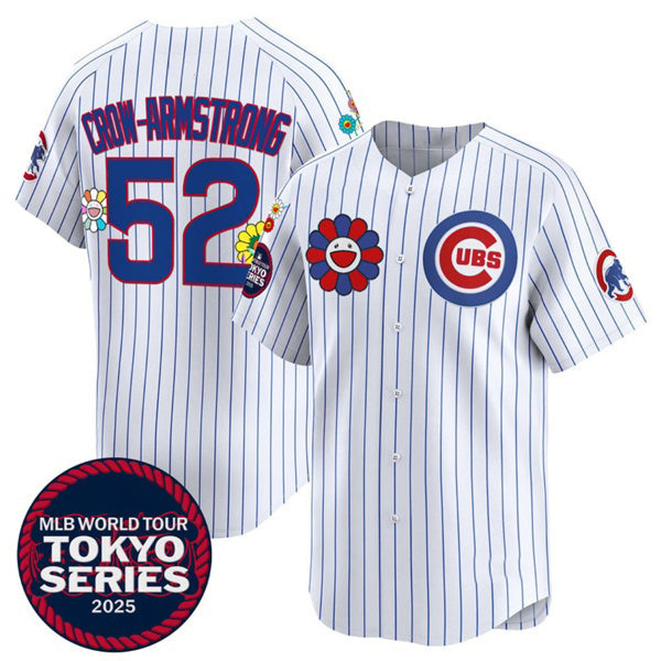 Chicago Cubs #52 Pete Crow-Armstrong White RONA 2025 Tokyo Series Limited Stitched Jersey 2
