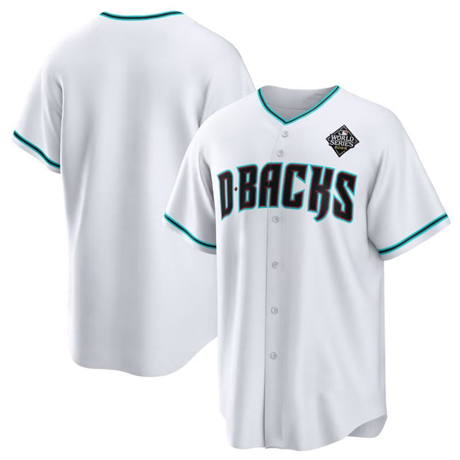 Arizona Diamondbacks Blank White White RONA 2023 World Series Cool Base Stitched Jersey