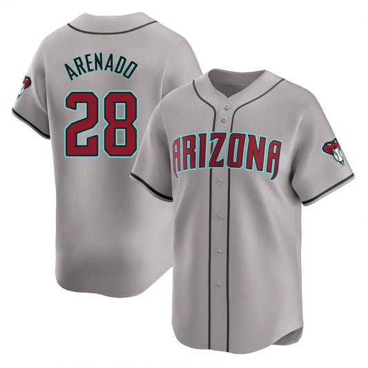 Arizona Diamondbacks #28 Nolan Arenado Player Gray RONA Road Limited Home Game Stitched Jerseys