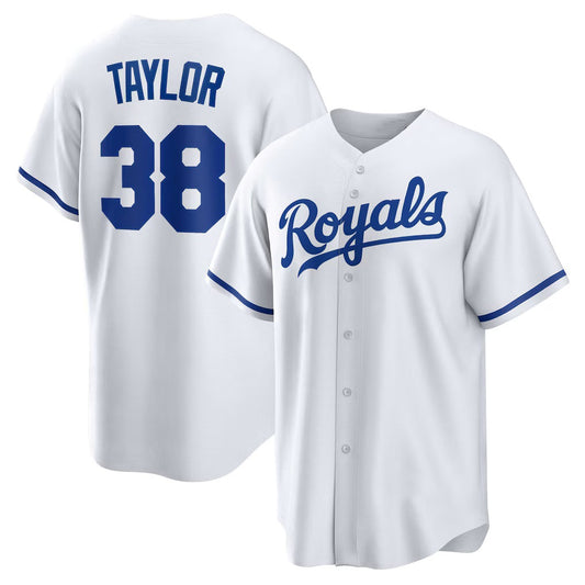 Kansas City Royals #38 Josh Taylor White RONA Home Replica Player Jersey