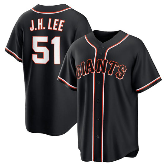 San Francisco Giants #51 Jung Hoo Lee Black RONA Out Stitched Jersey