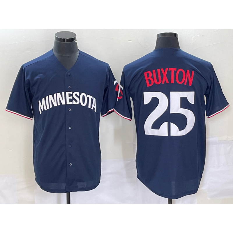 Minnesota Twins #25 Byron Buxton 2023 Navy Blue RONA Cool Base Stitched Jersey
