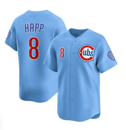 Chicago Cubs #8 Ian Happ Blue RONA 2024-25 2nd Alternate Limited Stitched Jersey