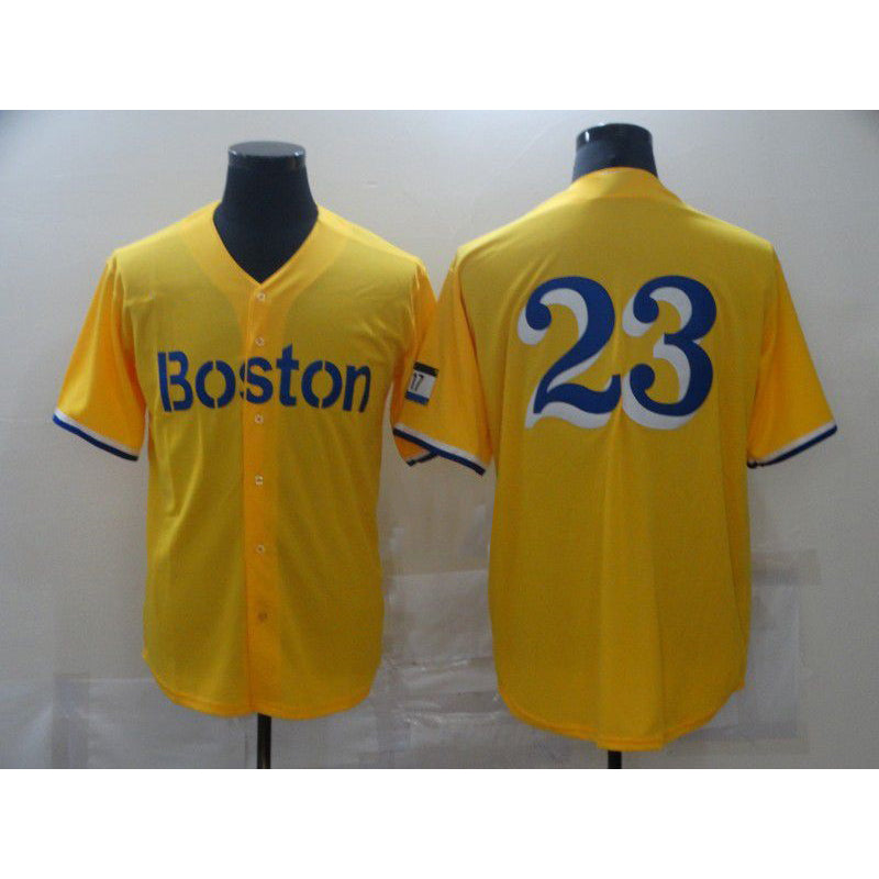 Boston Red Sox #23 No name Yellow RONA Game 2021 Jerseys
