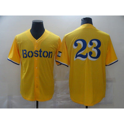 Boston Red Sox #23 No name Yellow RONA Game 2021 Jerseys