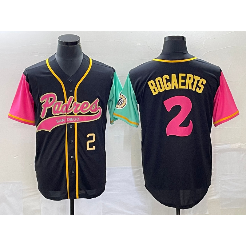 San Diego Padres #2 Xander Bogaerts Number Black RONA NEW 2023 City Connect Cool Base Stitched Jersey