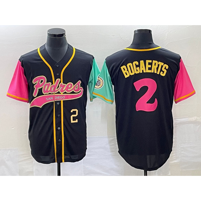 San Diego Padres #2 Xander Bogaerts Number Black RONA NEW 2023 City Connect Cool Base Stitched Jersey