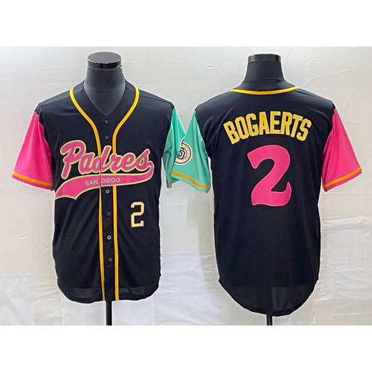 San Diego Padres #2 Xander Bogaerts Number Black RONA NEW 2023 City Connect Cool Base Stitched Jersey