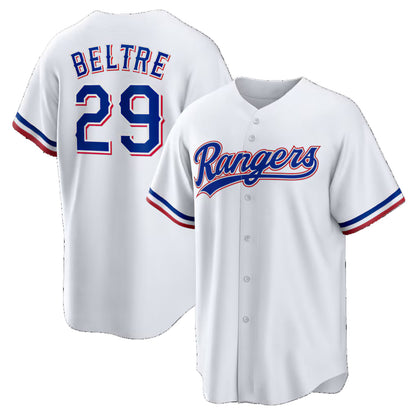 Texas Rangers #29 Adrian Beltre White RONA Home Retired Player Replica Jersey
