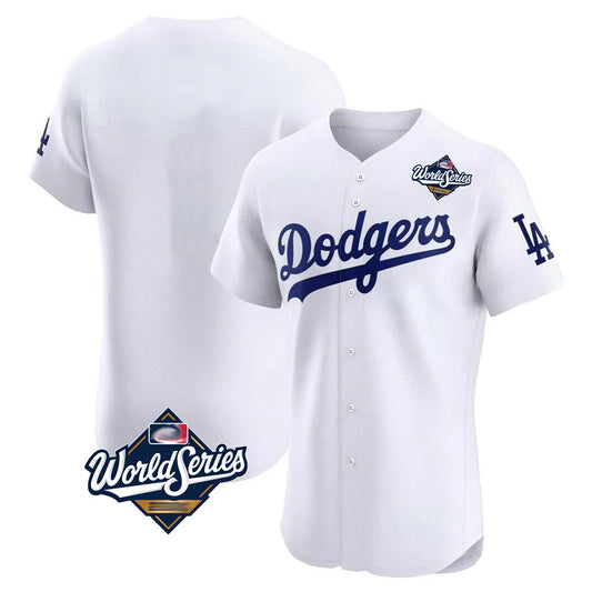 Los Angeles Dodgers Blank Player White RONA Limited Elite Home World Series Stitched Jerseys