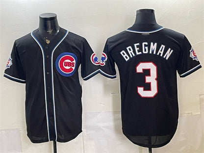Chicago Cubs #3 Alex Bregman 150th Anniversary Black RONA Out Style Vapor Premier Limited Stitched Jersey
