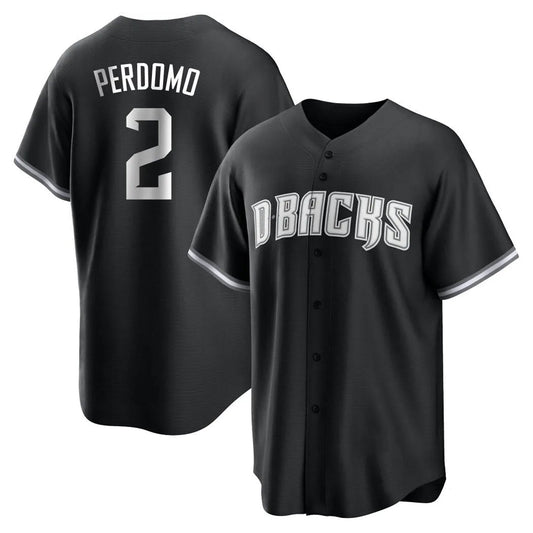 Arizona Diamondbacks #2 Geraldo Perdomo Player Black RONA Game Home Stitched Jerseys