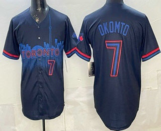 Toronto Blue Jays #7 Kazuma Okamoto Black RONA City Limited Jersey