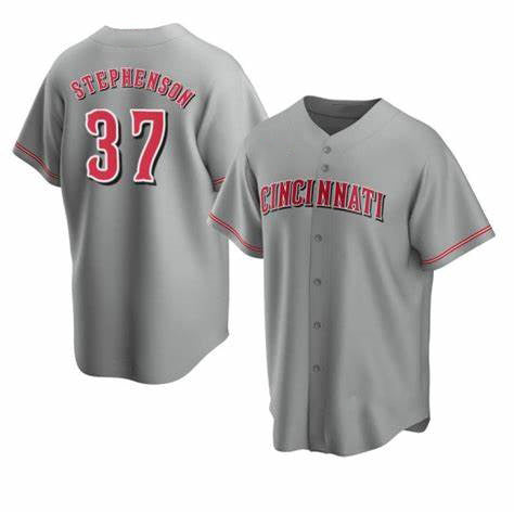 Cincinnati Reds #37 Tyler Stephenson Grey RONA Cool Base Jersey