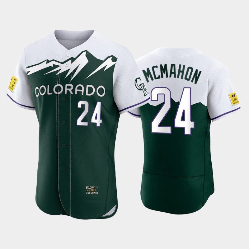 Colorado Rockies #24 Ryan McMahon 2022 Green RONA City Connect Flex Base Stitched Jersey