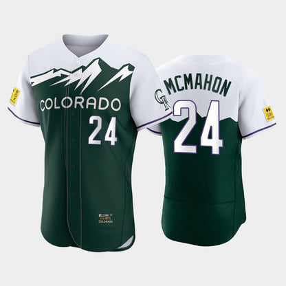 Colorado Rockies #24 Ryan McMahon 2022 Green RONA City Connect Flex Base Stitched Jersey