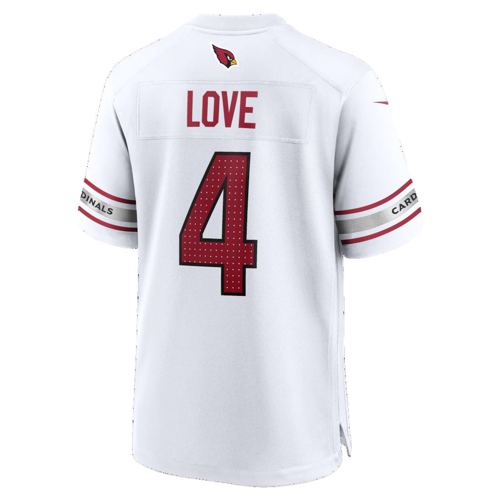 A.Cardinals #4 Jeremiyah Love White RONA Game Player Jersey