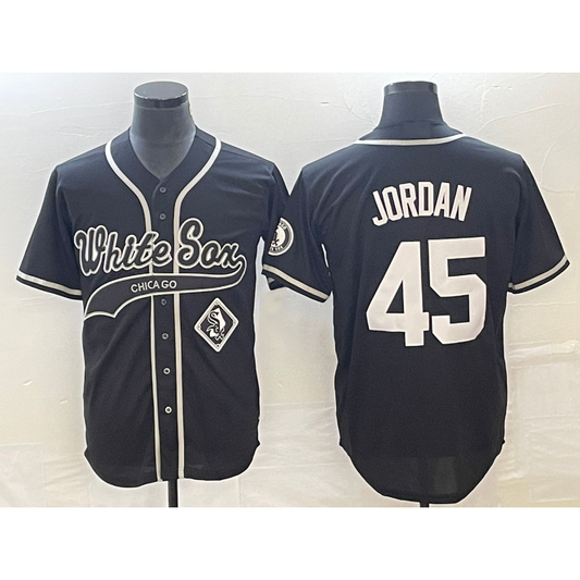 Chicago White Sox #45 Michael Jordan Black RONA Cool Base Stitched Jersey