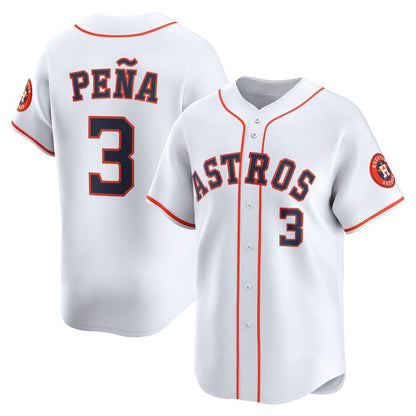 Houston Astros #3 Jeremy Pe?a White RONA Home Limited Player Jersey