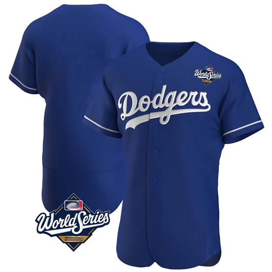 Los Angeles Dodgers Blank Player Royal RONA Limited Elite Home World Series Stitched Jerseys
