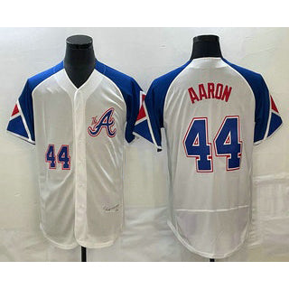 Atlanta Braves #44 Hank Aaron Number White RONA 2023 City Connect Flex Base Stitched Jersey