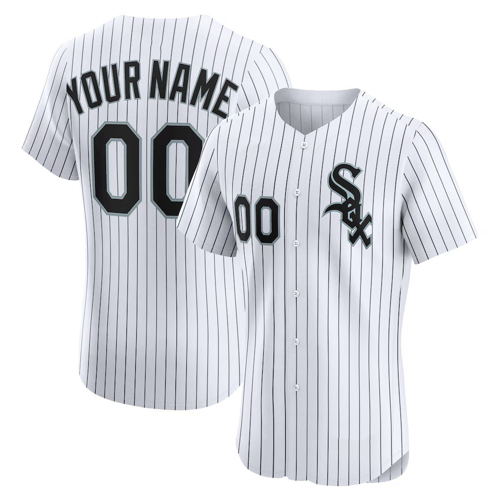 Custom Chicago White Sox White RONA Home Elite Jersey