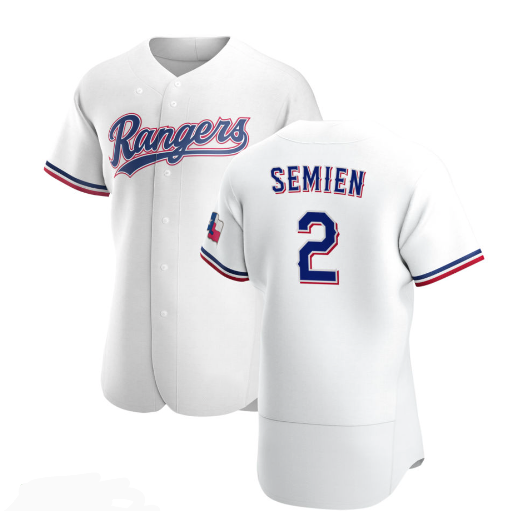 Texas Rangers #2 Marcus Semien White RONA Stitched Flex Base Jersey