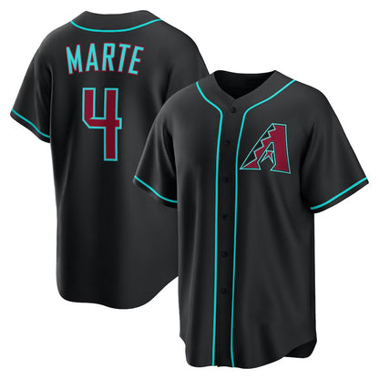 Arizona Diamondbacks #4 Ketel Marte Black RONA Alternate Replica Jersey