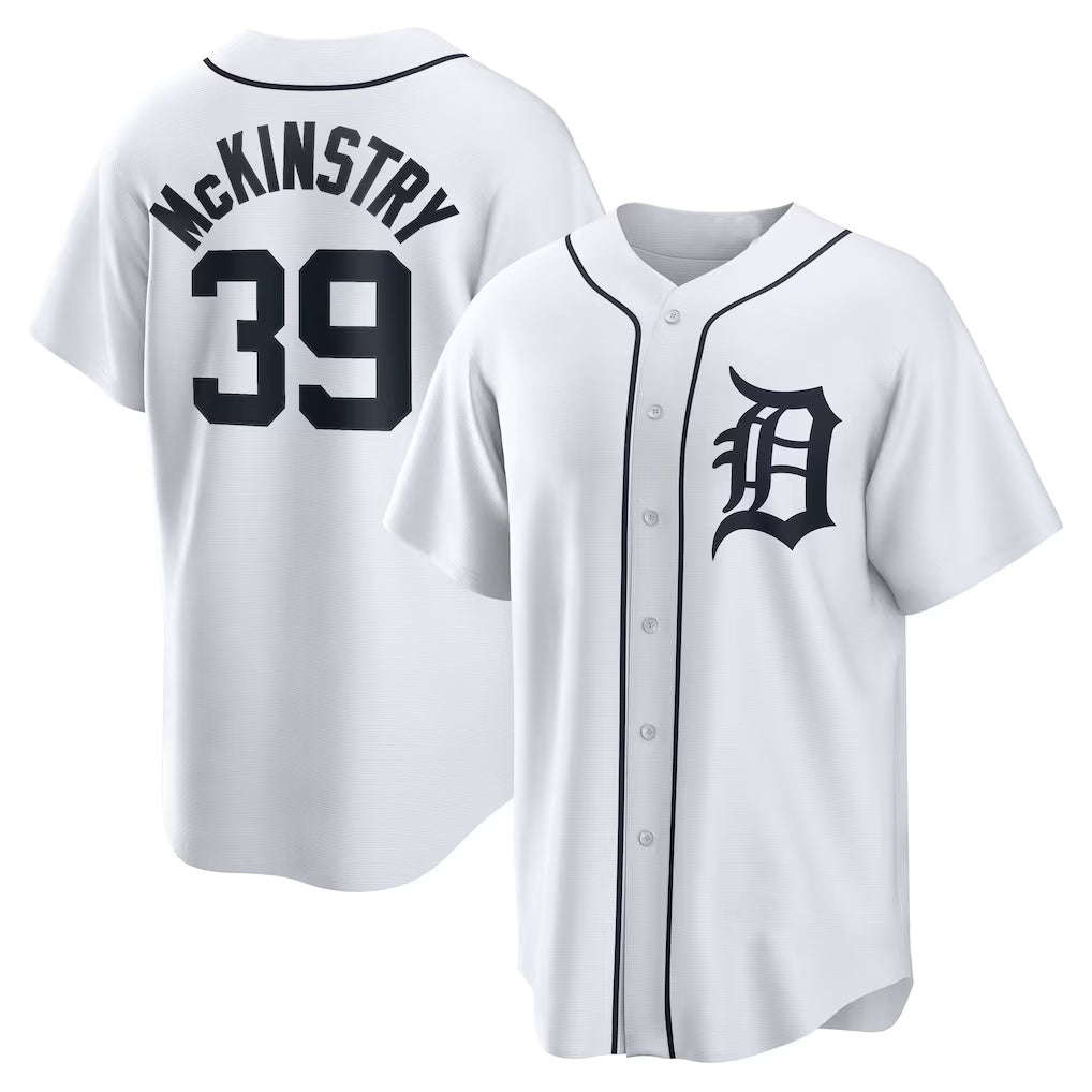 Detroit Tigers #39 Zach McKinstry White RONA Home Replica Jersey