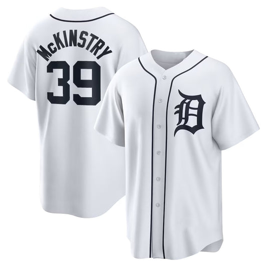 Detroit Tigers #39 Zach McKinstry White RONA Home Replica Jersey