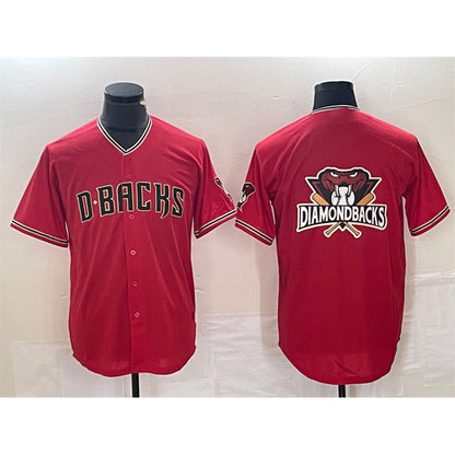 Arizona Diamondbacks Red RONA Team Big Logo Cool Base Stitched Jersey 2