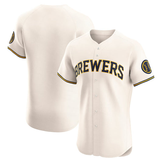 Milwaukee Brewers Cream RONA Home Elite Jersey