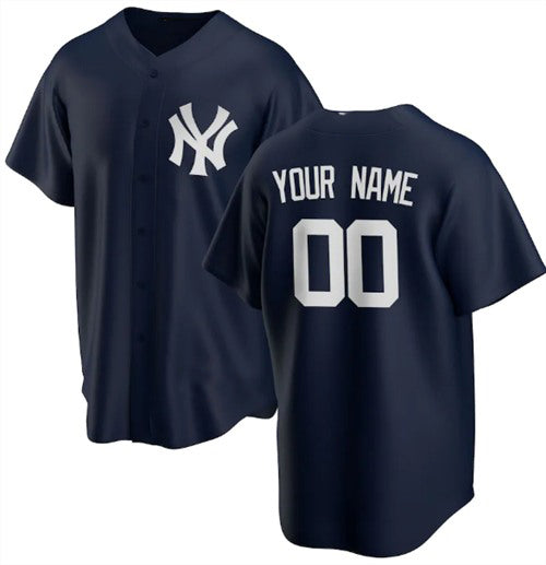 Custom New York Yankees Navy RONA Stitched Jersey