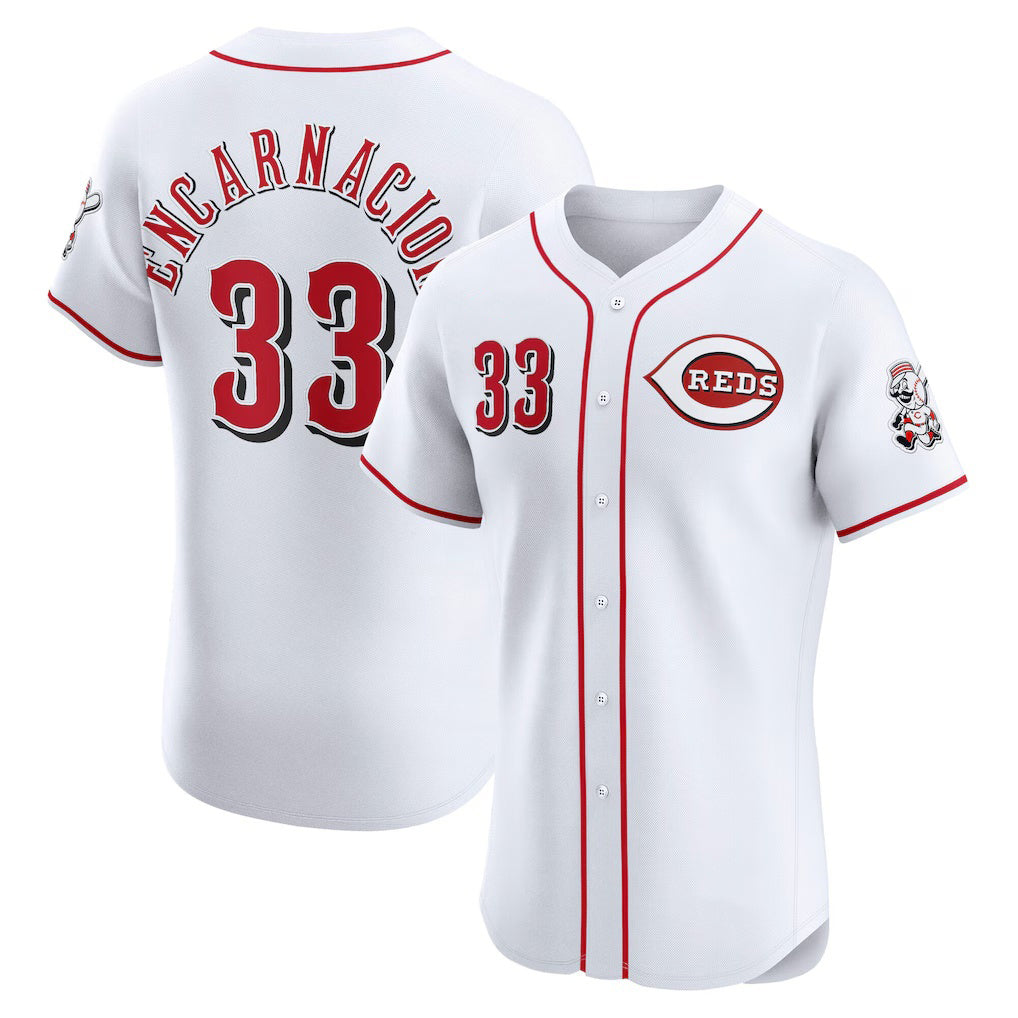 Cincinnati Reds #33 Christian Encarnacion-Strand White RONA Home Elite Jersey