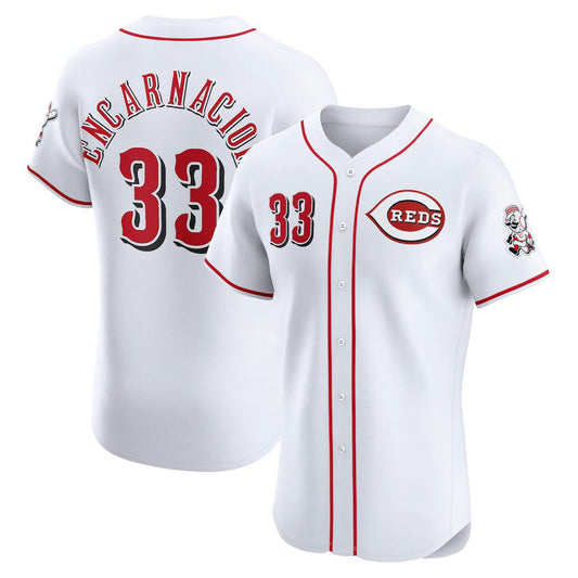 Cincinnati Reds #33 Christian Encarnacion-Strand White RONA Home Elite Jersey