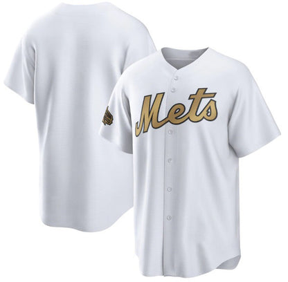 New York Mets Blank White RONA 2022 All-Star Cool Base Stitched Jersey