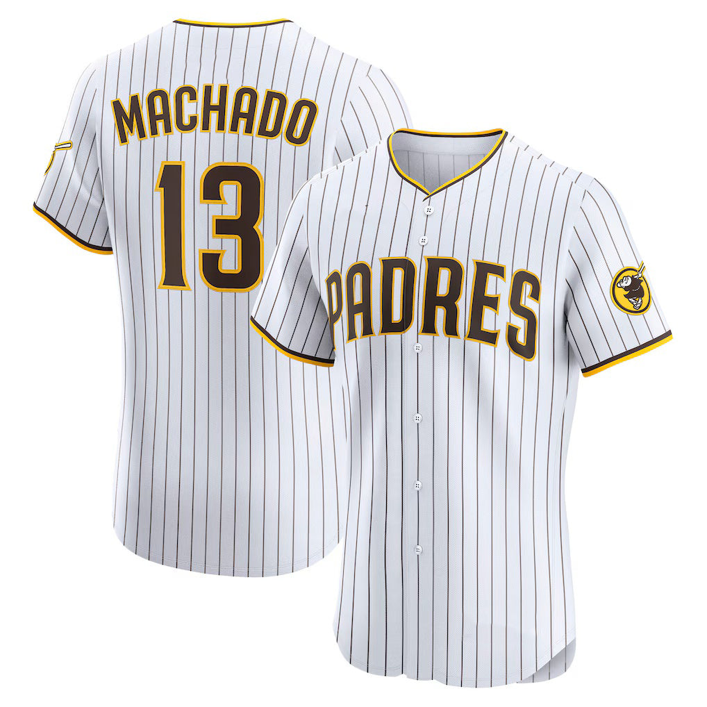 San Diego Padres #13 Manny Machado White RONA Home Elite Player Jersey