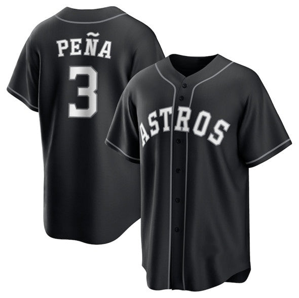 Houston Astros #3 Jeremy Pena Black RONA Lights Out Limited Stitched Jersey