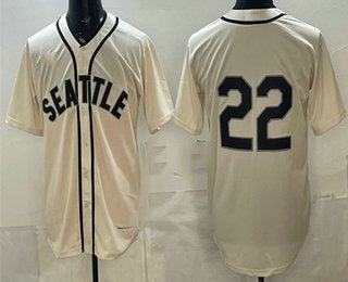 Seattle Mariners #22 Bryan Woo Cream RONA Alternate Stitched Jersey