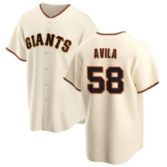 San Francisco Giants #58 Nick Avila Cream RONA Cool Base Stitched Jersey