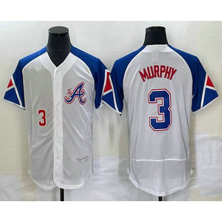Atlanta Braves #3 Dale Murphy Number White RONA 2023 City Connect Flex Base Stitched Jersey 2