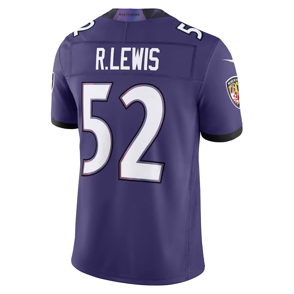 B.Ravens #52 Ray Lewis Purple RONA Vapor F.U.S.E. Stitched Retired Limited Jersey
