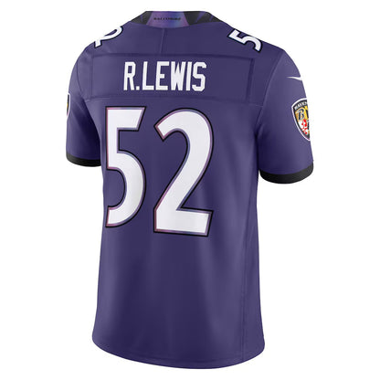 B.Ravens #52 Ray Lewis Purple RONA Vapor F.U.S.E. Stitched Retired Limited Jersey