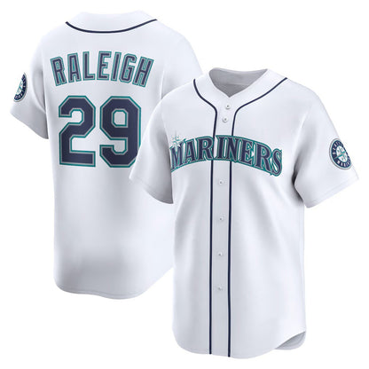 Seattle Mariners #29 Cal Raleigh White RONA Home Limited Player Jersey