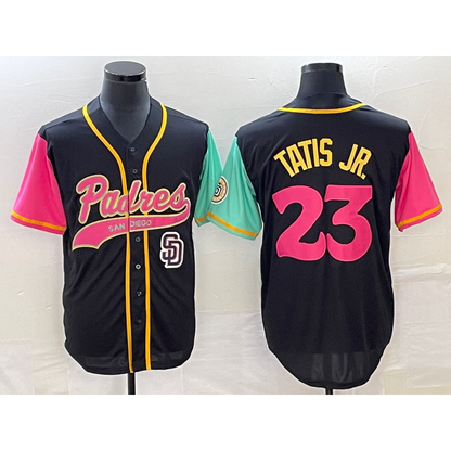 San Diego Padres #23 Fernando Tatis Jr Black RONA NEW 2023 City Connect Cool Base Stitched Jersey