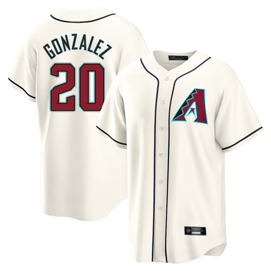 Arizona Diamondbacks #20 Luis Gonzalez Player Cream RONA Home Game Stitched Jerseys