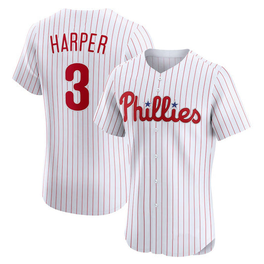 Philadelphia Phillies #3 Bryce Harper White RONA Home Elite Jersey