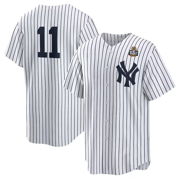 New York Yankees #11 Anthony Volpe White RONA 2024 World Series Cool Base Stitched Jersey