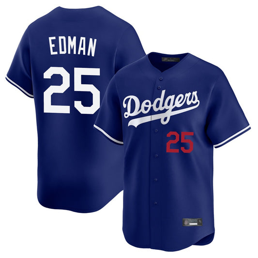 Los Angeles Dodgers #25 Tommy Edman Player Royal RONA Limited Home Stitched Jerseys